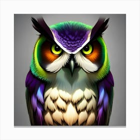 Colorful Owl 15 Canvas Print