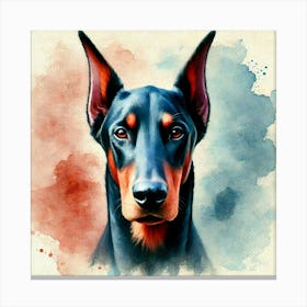 Watercolor Doberman Pinscher 2 Canvas Print