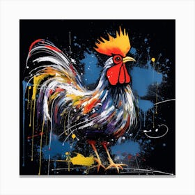 Crazy Rooster 6 Canvas Print