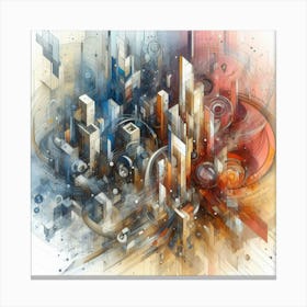 Abstract Cityscape 3 Canvas Print