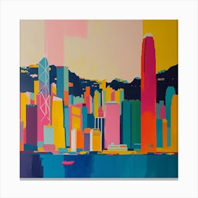 Abstract Travel Collection Hong Kong China 2 Canvas Print