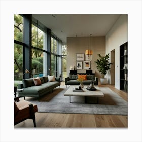 Modern Living Room Canvas Print