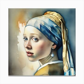 Girl With Pearl Earring Art Print Canvas Print