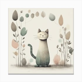 Cat In The Forest 1 Canvas Print