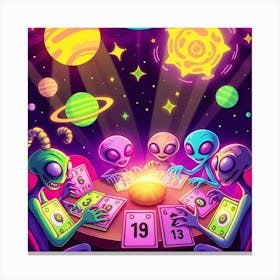 Alien Bingo Canvas Print