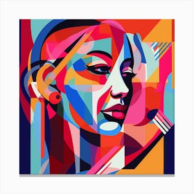Abstract Portrait Of A Woman 9 Canvas Print