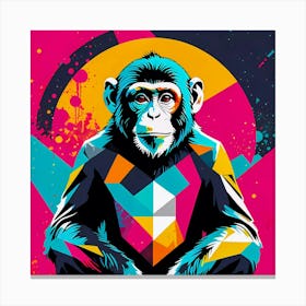 Coulorful Chimpanzee Poster Canvas Print