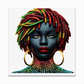 African Woman With Dreadlocks Canvas Print