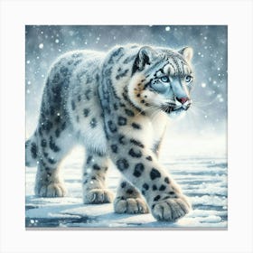 Snow Leopard 10 Canvas Print