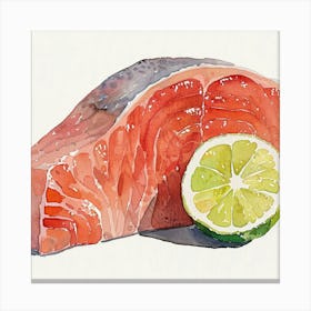 Salmon And Lime Canvas Print