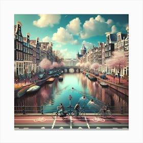 Amsterdam Canal Canvas Print