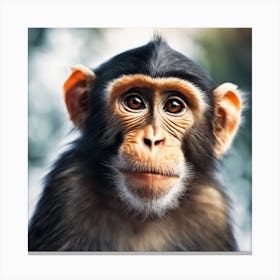 Chimpanzee Portrait 10 Canvas Print