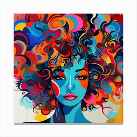 Afro Haired Woman 9 Canvas Print