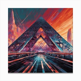 Futuristic Cityscape, A NFT Art Piece art print Canvas Print