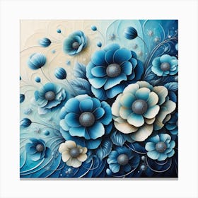 Blue Flowers Canvas Print