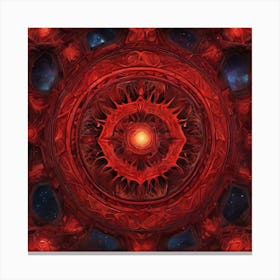 Red Starry Night Canvas Print