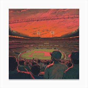 A Stadium Crowd Lofi Illustration 1718674841 1 Canvas Print