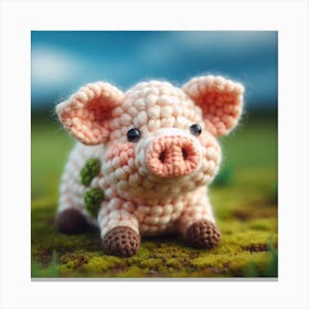 Amigurumi, wild pig 2 Canvas Print