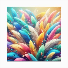 Colorful feathers 3 Canvas Print