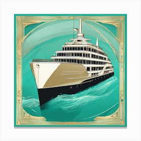 Ship In The Sea Canvas Print