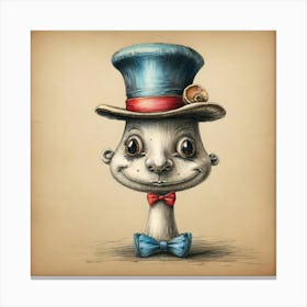 Rabbit In A Top Hat 2 Canvas Print