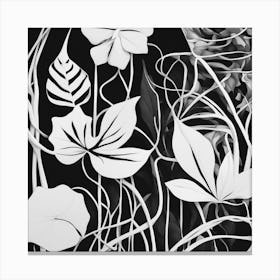 Black and White Abstract Art 12 Canvas Print