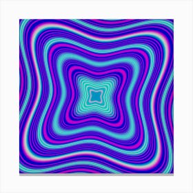 Abstract Artwork Fractal Background Blue Canvas Print