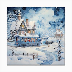 Watercolour Yule Harmony Canvas Print