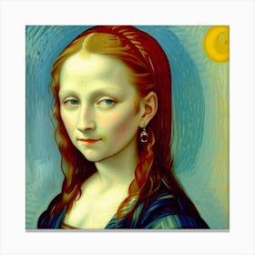 The Young Mona Lisa A Classic Reborn Canvas Print