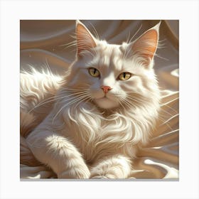 White Cat 3 Canvas Print