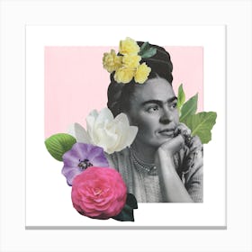Frida Collage Canvas Print