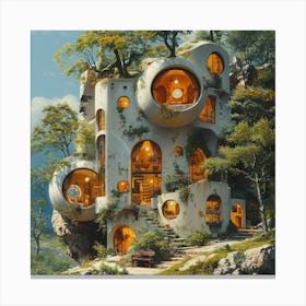 House In The Woods Canvas Print