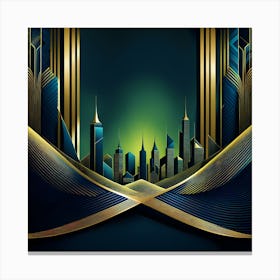 Deco Background Canvas Print