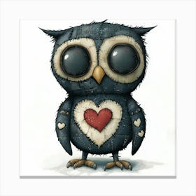 Heart Owl Canvas Print Stampe su tela