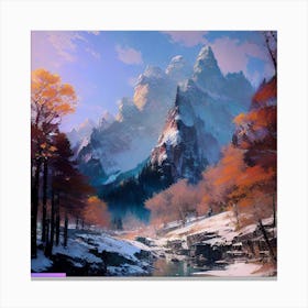 Beautiful Mountain scenery Canvas Print
