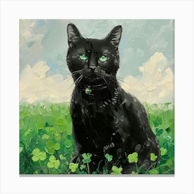 Shamrock Cat 5 Canvas Print