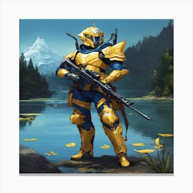 Knight In Armor Canvas Print