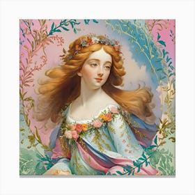 An 18th century women 1 Canvas Print