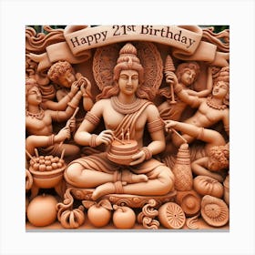 Happy21stBirthday Canvas Print