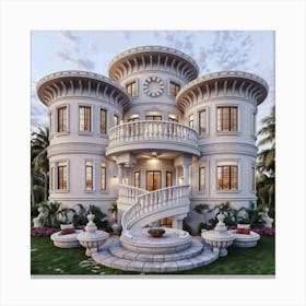 Mediterranean Villa Canvas Print