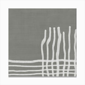 Grey Abstract Painting Canvas Print