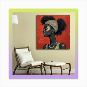 Afro Hair Canvas Print