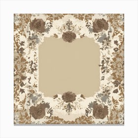 Create A Floral Ikat Border Toile Pattern 1 Canvas Print