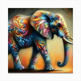 Elephant Painting 9 Canvas Print