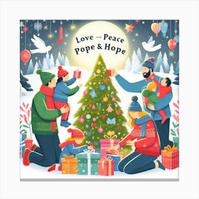 Christmas Greeting Card Canvas Print