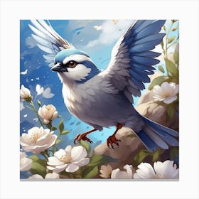 Blue Bird Canvas Print