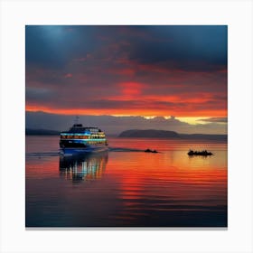 Sunset On The Lake 6 Canvas Print