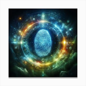 Fingerprint - Fingerprint Stock Videos & Royalty-Free Footage Canvas Print