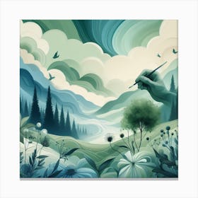 Landscape Painting 2 Canvas Print