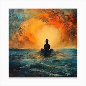 Meditation In The Ocean 1 Canvas Print